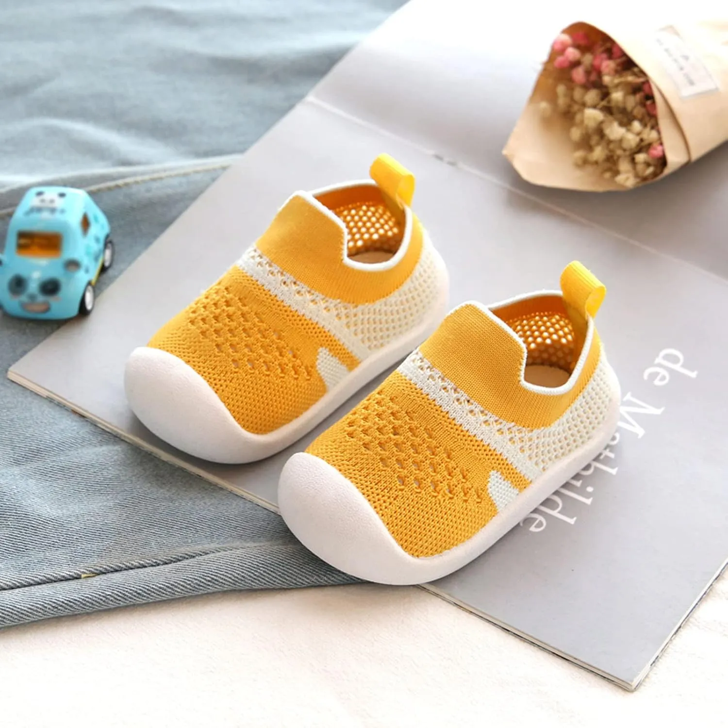 Girls Boys Leisure Shoes Mesh Soft Bottom Breathable Slip On Sport Shoes Socks Shoes Toddler Boys Winter Shoes