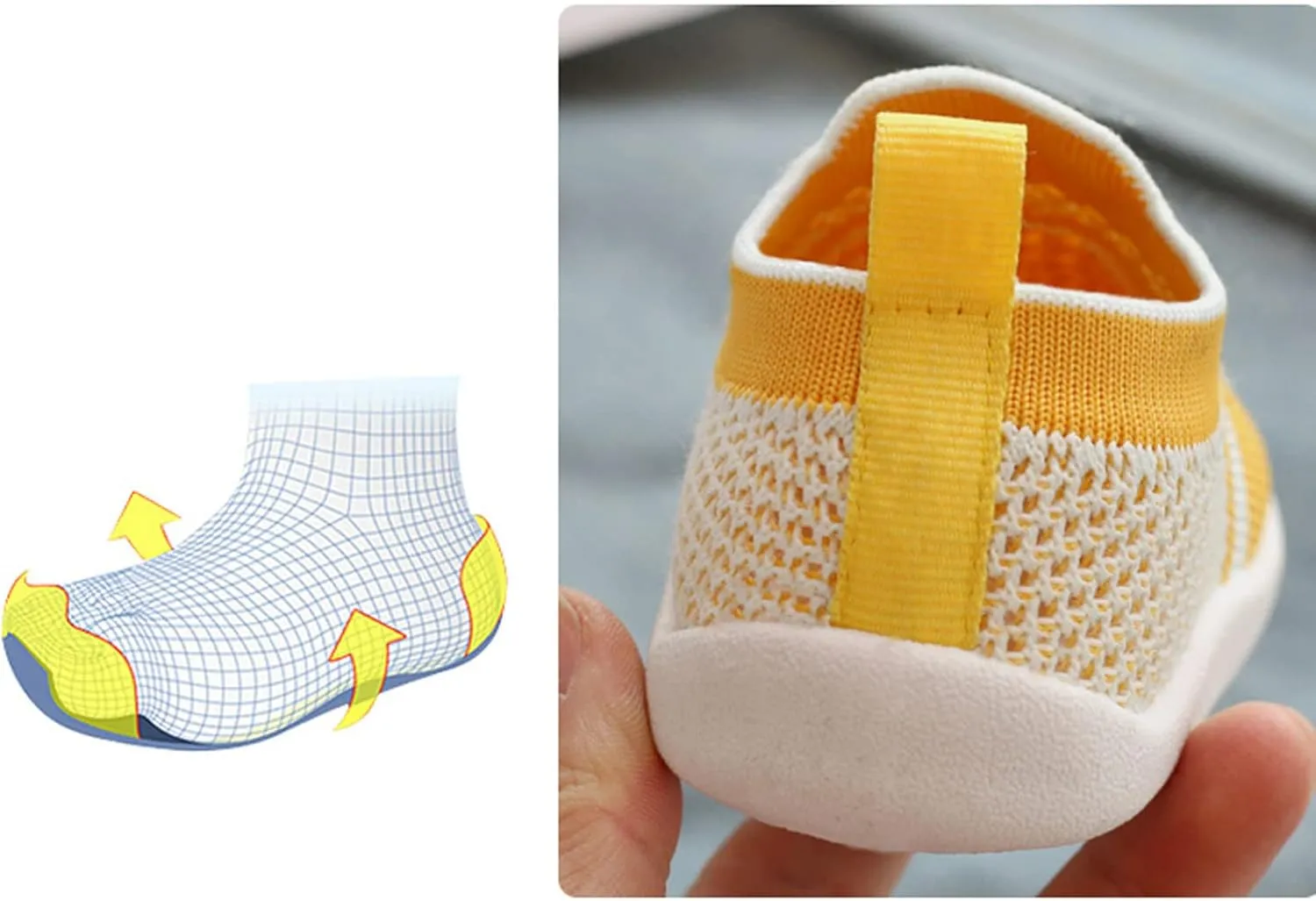 Girls Boys Leisure Shoes Mesh Soft Bottom Breathable Slip On Sport Shoes Socks Shoes Toddler Boys Winter Shoes