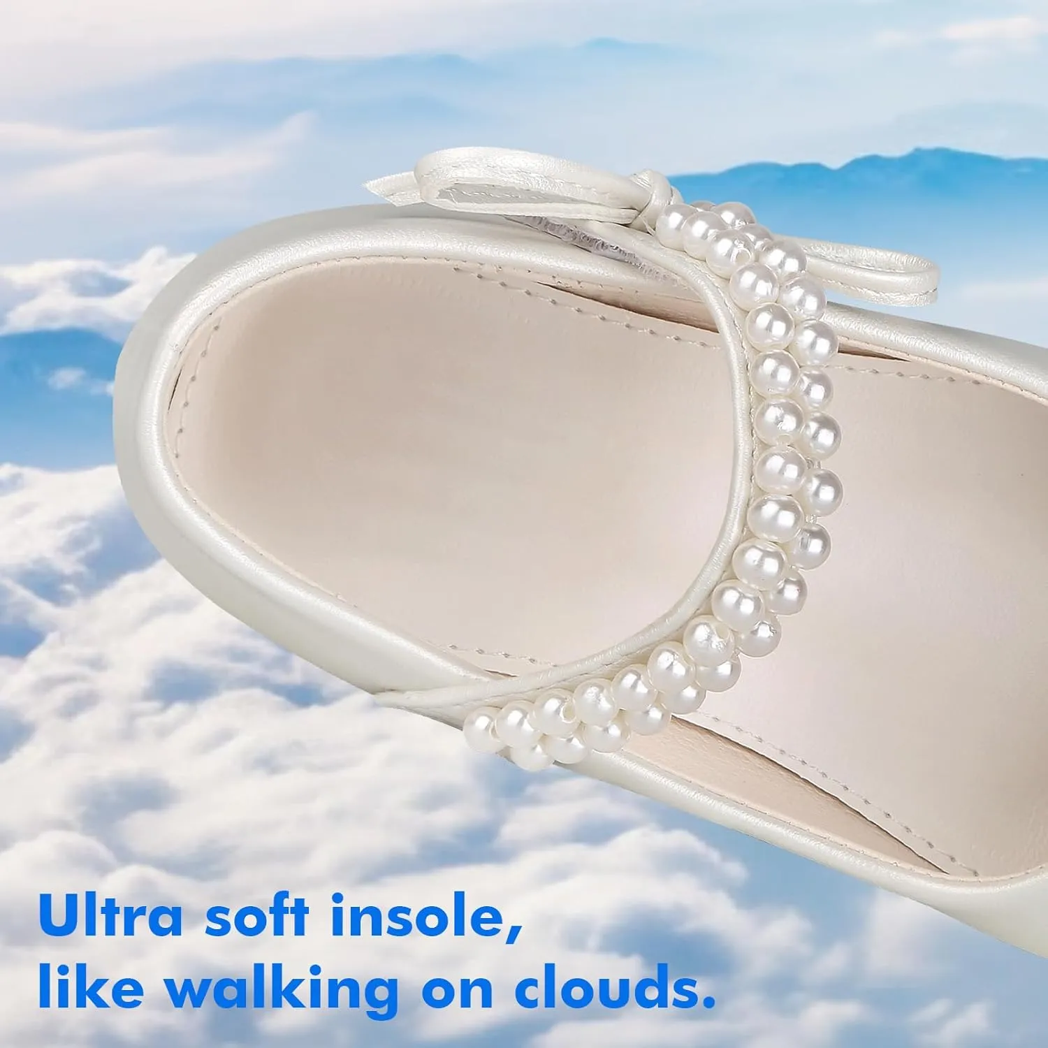 Girls Dress Shoes Mary Jane Princess Shoes Girls' Flats Glitter Low Heels Flower Wedding Party Footwear for Toddler Little/Big Kid