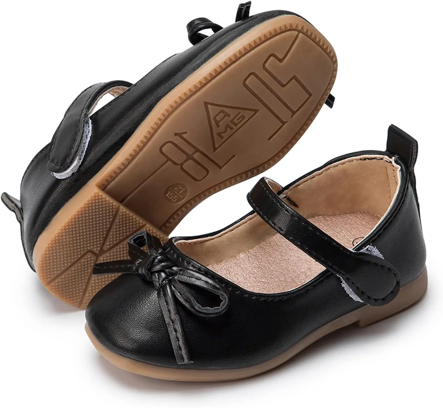 Girls Dress Shoes,1-4 Years Kids Leather Princess Shoes with Bow Non Slip Children Student Ballet Shoes Baby Shoes