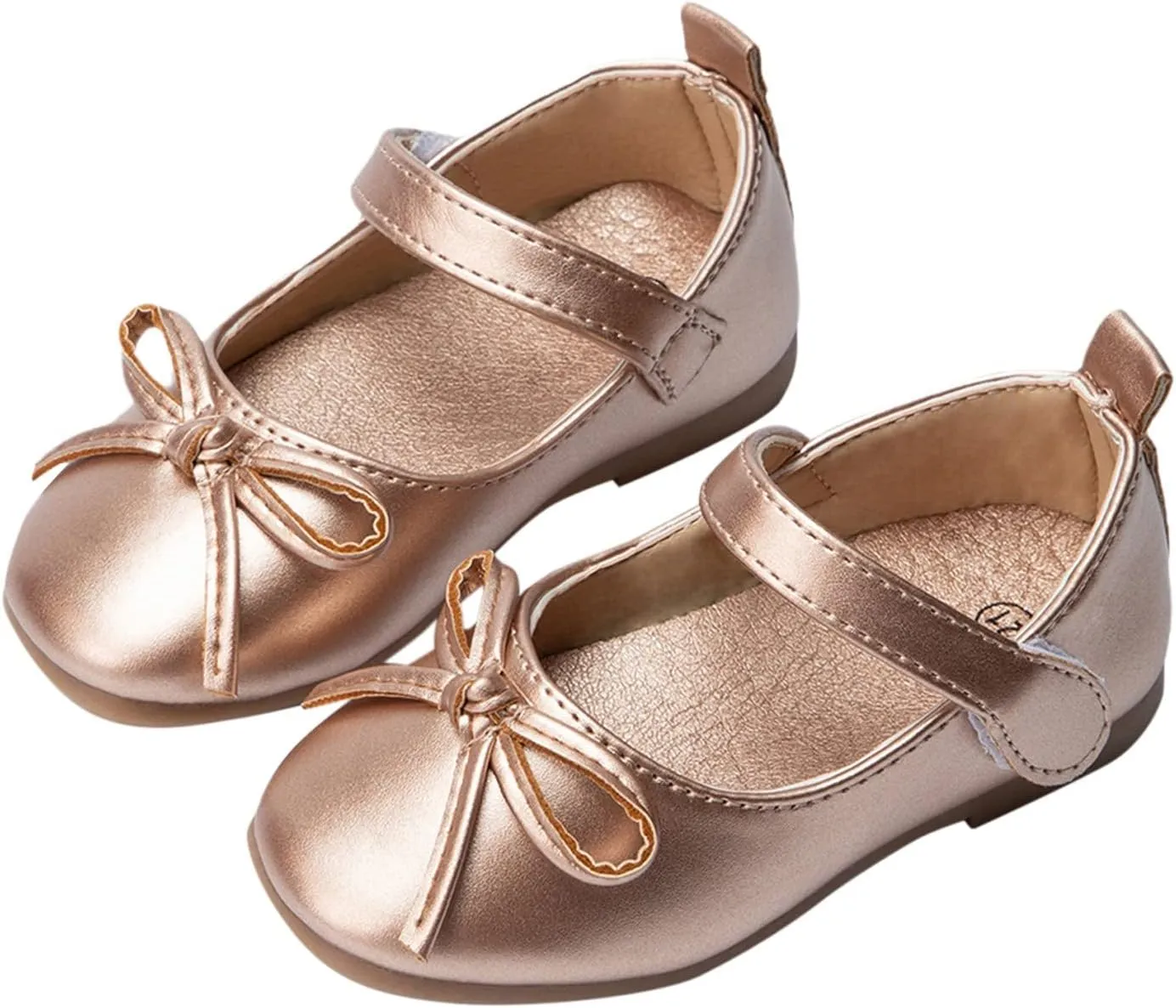 Girls Dress Shoes,1-4 Years Kids Leather Princess Shoes with Bow Non Slip Children Student Ballet Shoes Baby Shoes