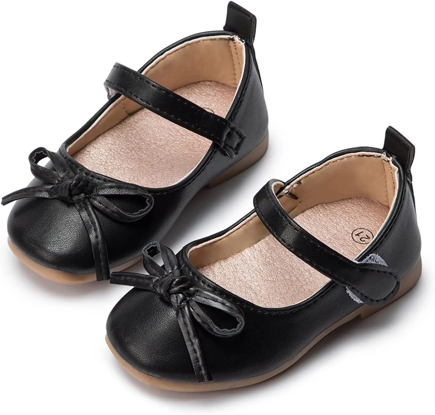 Girls Dress Shoes,1-4 Years Kids Leather Princess Shoes with Bow Non Slip Children Student Ballet Shoes Baby Shoes