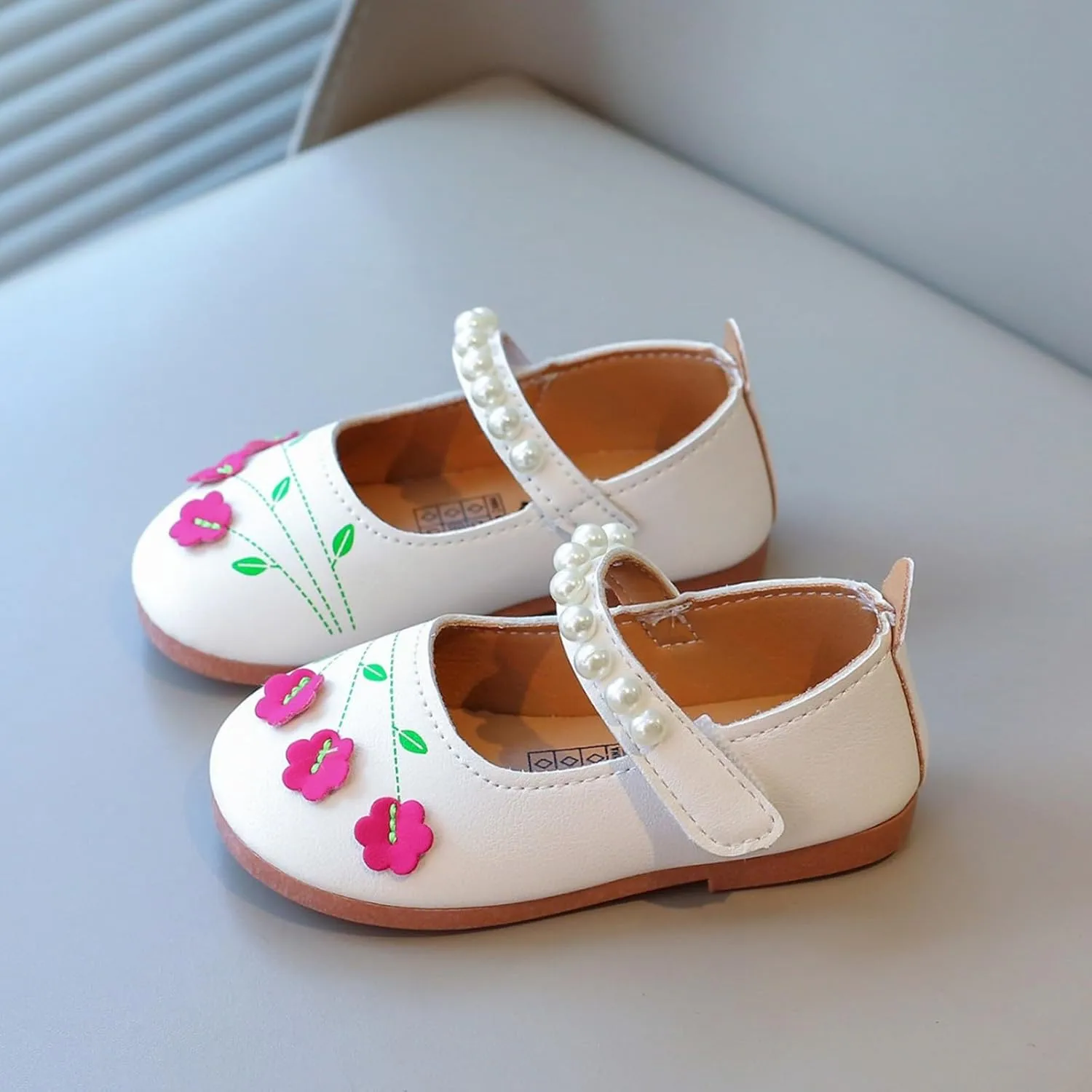 Girls Kids Dress Sandals Flower Sequins Close Toe ow Heel Ankle Shoes Toddler Summer Dance Soft Sole Cute Shoes