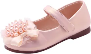 Girls Kids Flower Pearl Dress Dance Sandals ow Heels Soft Sole Slip On Princess Summer Shoes Baby Toddler Leather Shoes