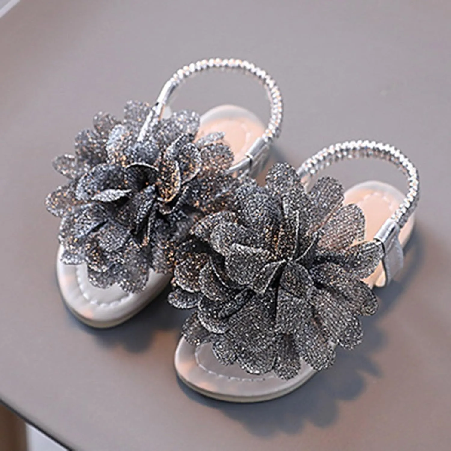 Girls Sandals Bohemian Flower Baby Shoes Fashion Soft Sole Student Sandals Dress for Girls Little