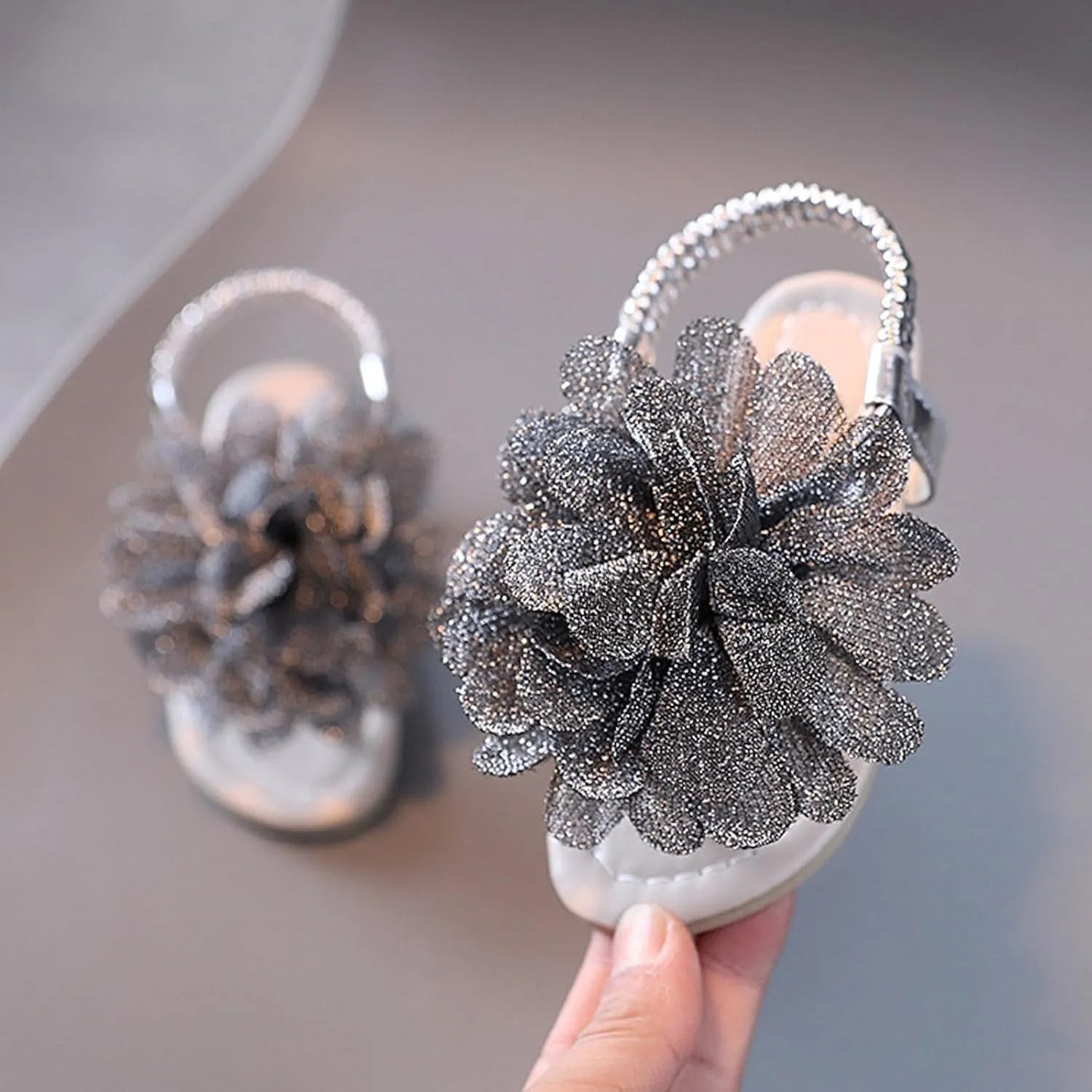 Girls Sandals Bohemian Flower Baby Shoes Fashion Soft Sole Student Sandals Dress for Girls Little
