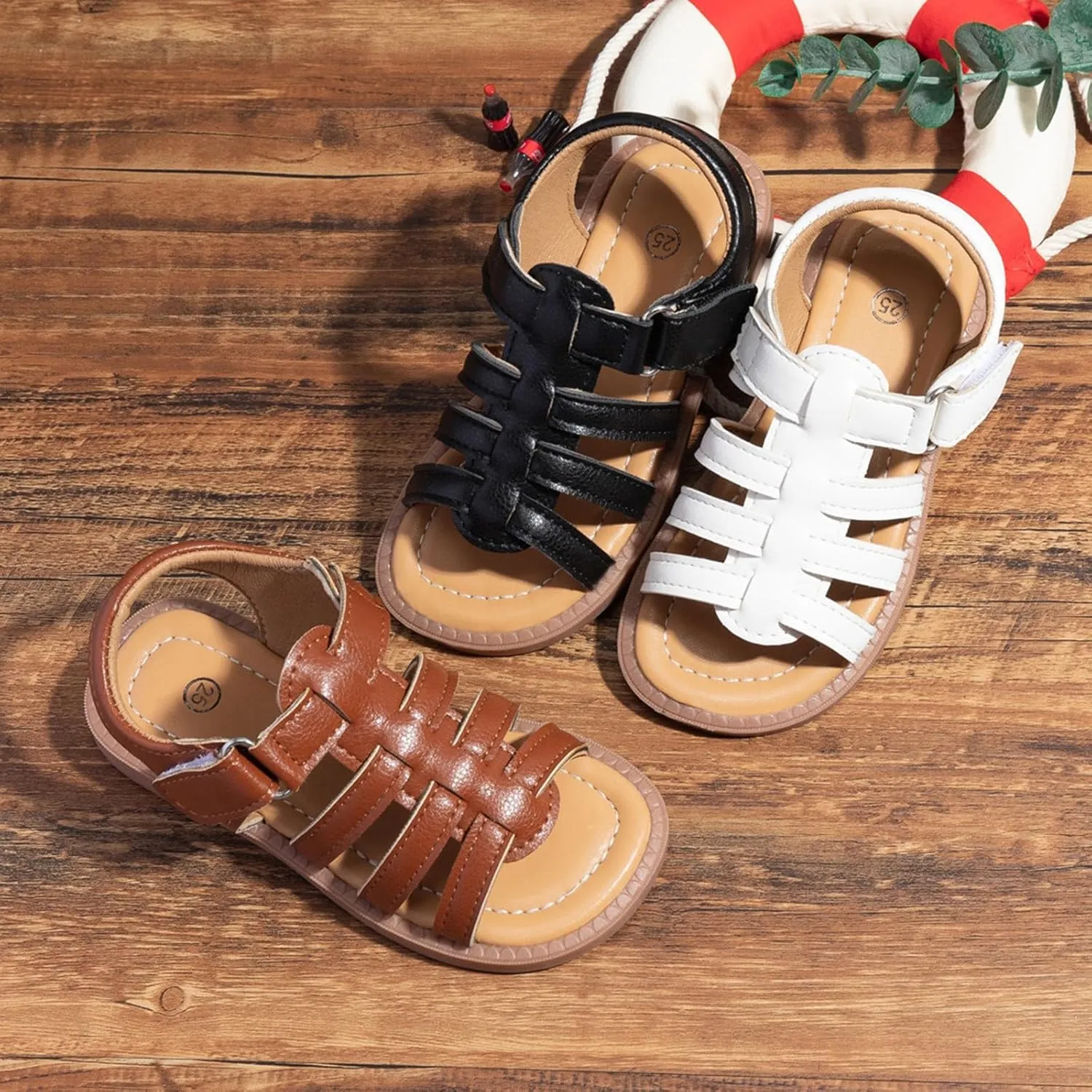 Girls Sandals Summer Hollow Dress Sandals Comfortable Breathable Soft Sole Holiday Beach Casual Girls