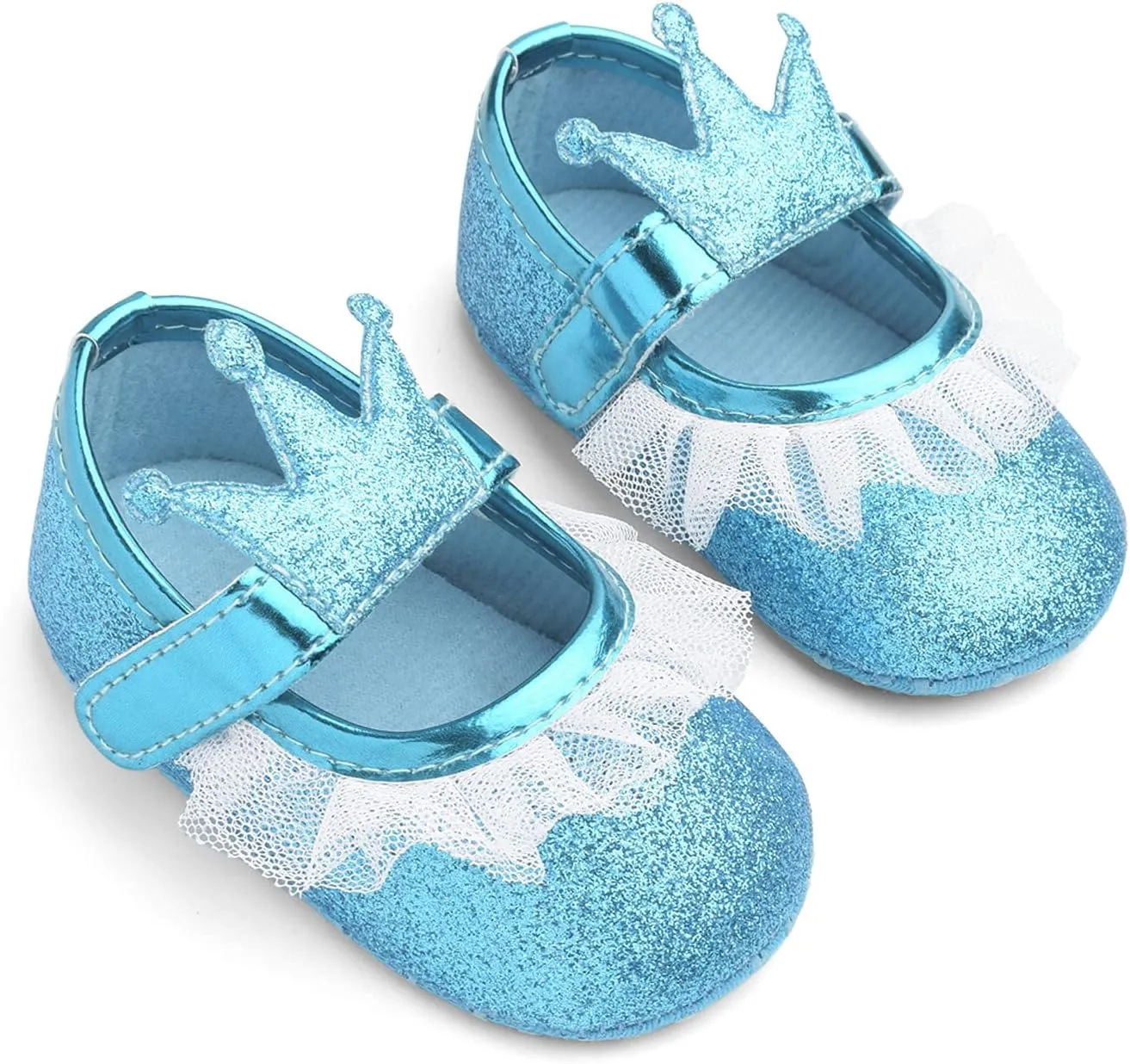 Girls Slip on Sneakers Soft Crown Yarn Toddler Princess Shoes Shoes Shape Fashion Baby Light up Tennis Shoes