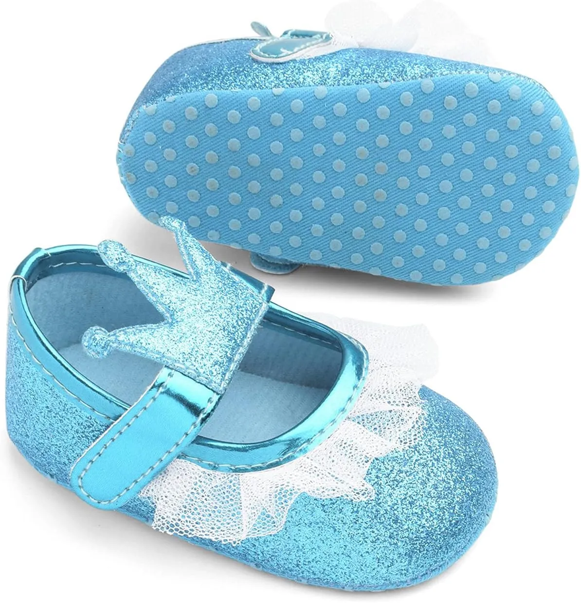 Girls Slip on Sneakers Soft Crown Yarn Toddler Princess Shoes Shoes Shape Fashion Baby Light up Tennis Shoes