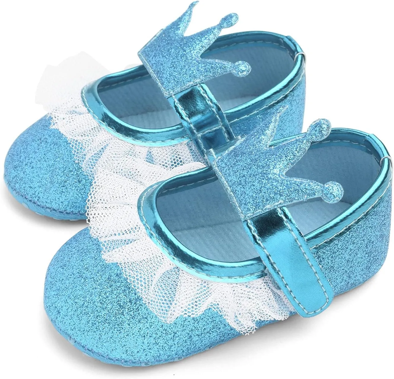 Girls Slip on Sneakers Soft Crown Yarn Toddler Princess Shoes Shoes Shape Fashion Baby Light up Tennis Shoes