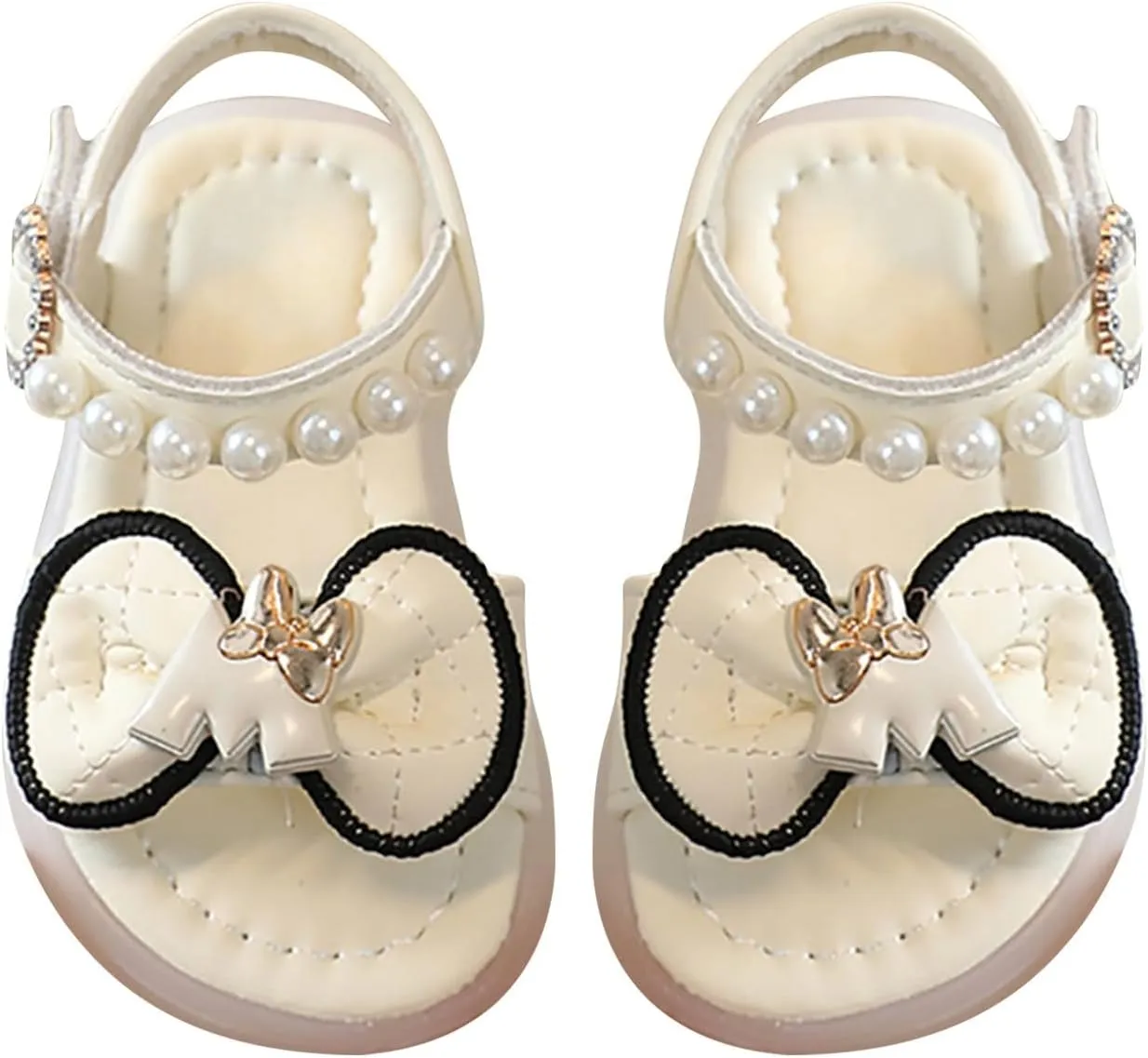 girls toddler sandal For Children Wearing Beach Shoes Pearl Soft Sole