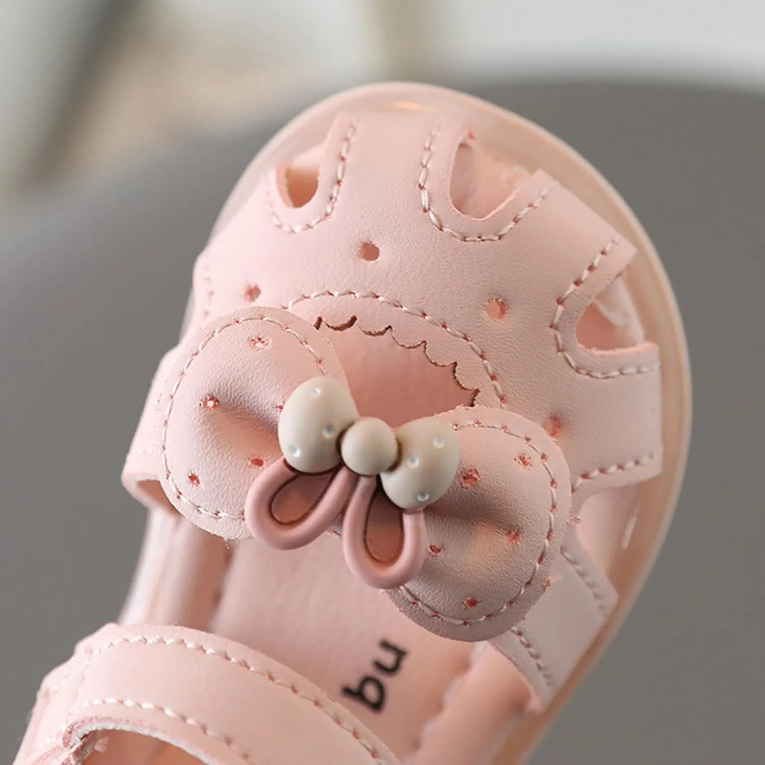 GirlsSandals Summer Baby Princess Shoes Soft Sole Baotou Anti Slip Children Walking Shoes Baby Girl Sandals (Pink, 5.5 Infant)