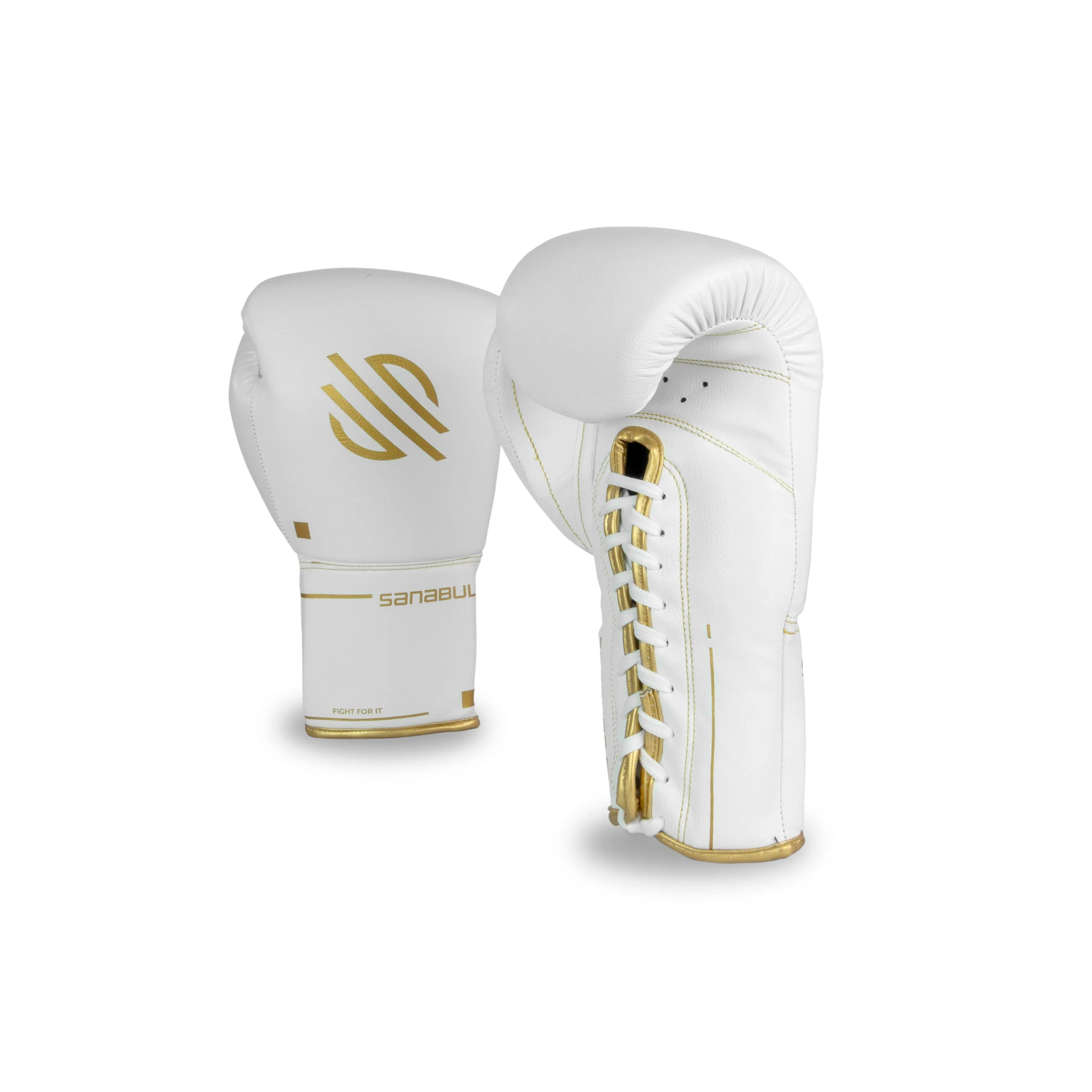 Gold Strike Professional Lace Up Boxing Gloves