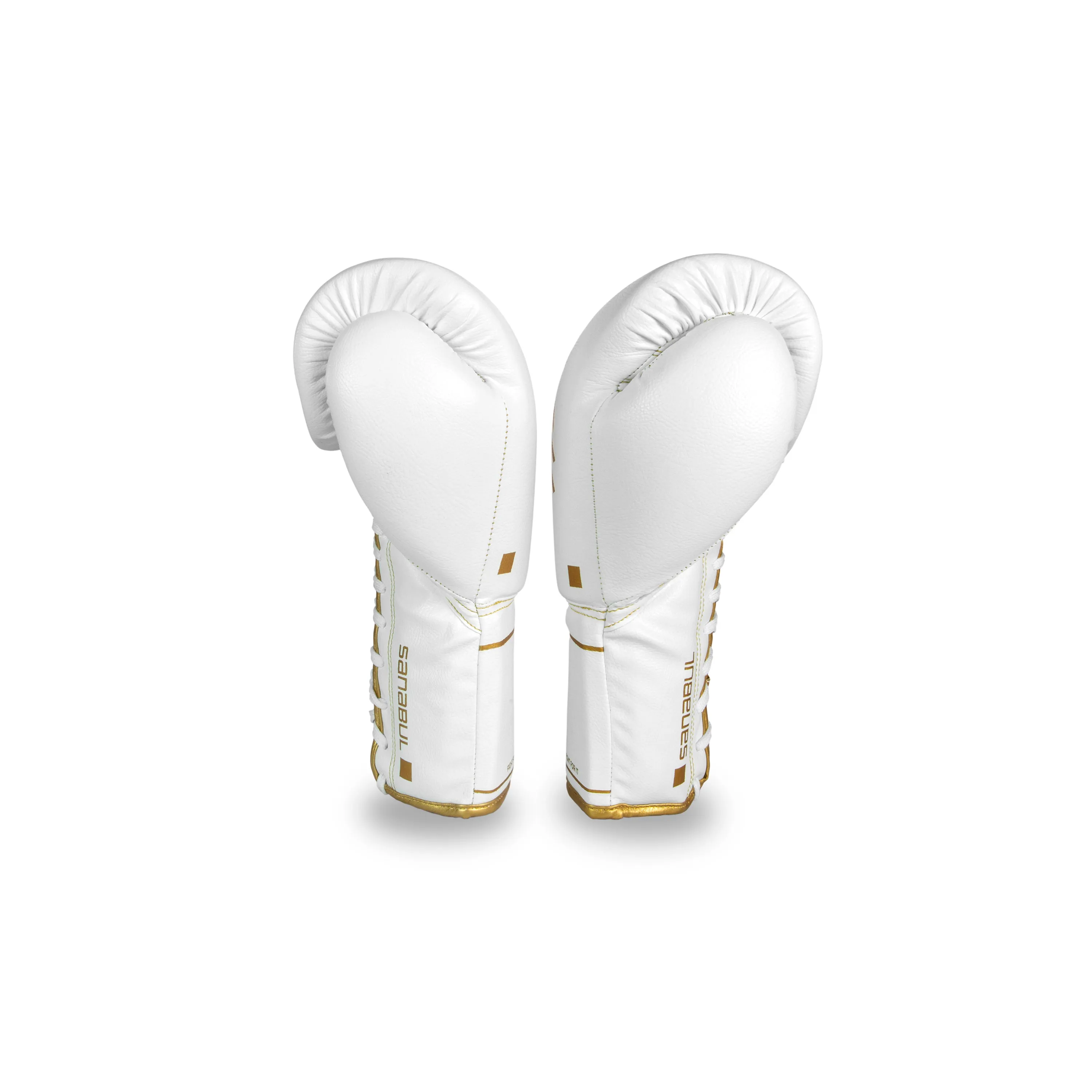 Gold Strike Professional Lace Up Boxing Gloves