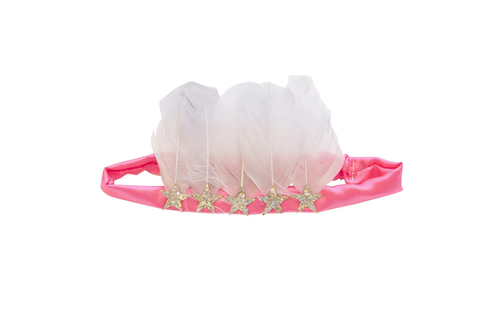 Henny & Coco Royal Feather Headband - Fuchsia