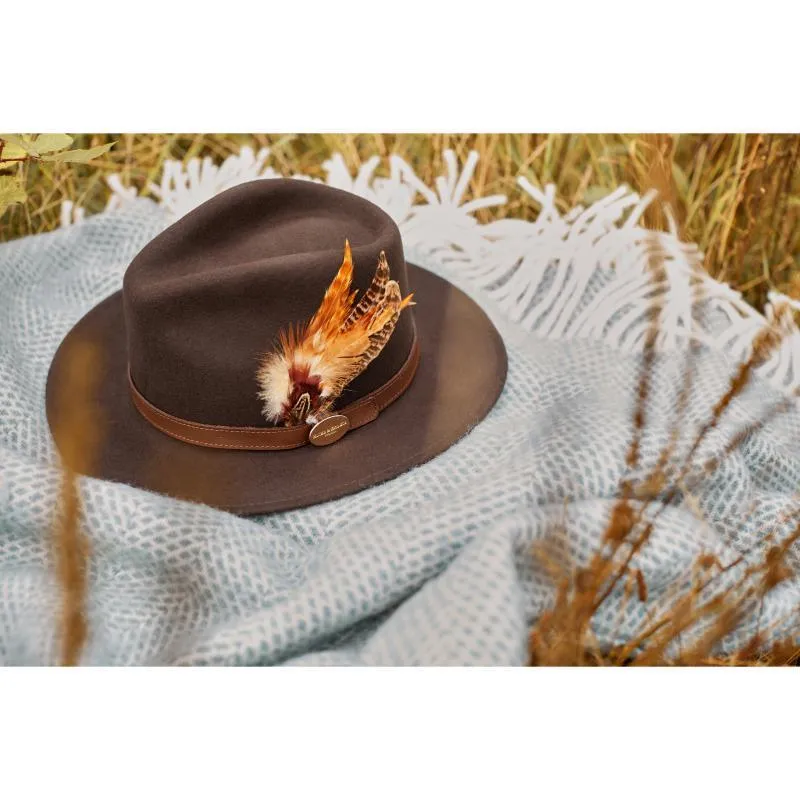Hicks & Brown Suffolk Gamebird Fedora Hat - Brown