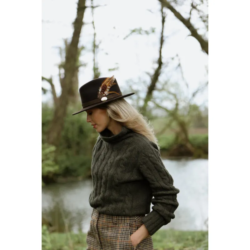 Hicks & Brown Suffolk Gamebird Fedora Hat - Brown