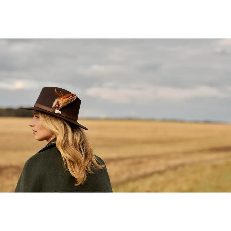 Hicks & Brown Suffolk Gamebird Fedora Hat - Brown