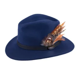 Hicks & Brown Suffolk Gamebird Fedora Hat - Navy