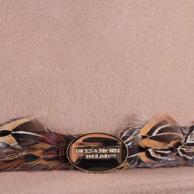 Hicks & Brown Suffolk Pheasant Wrap Fedora Hat - Camel