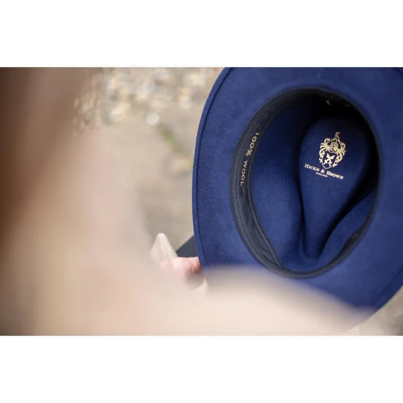 Hicks & Brown Suffolk Pheasant Wrap Fedora Hat - Navy