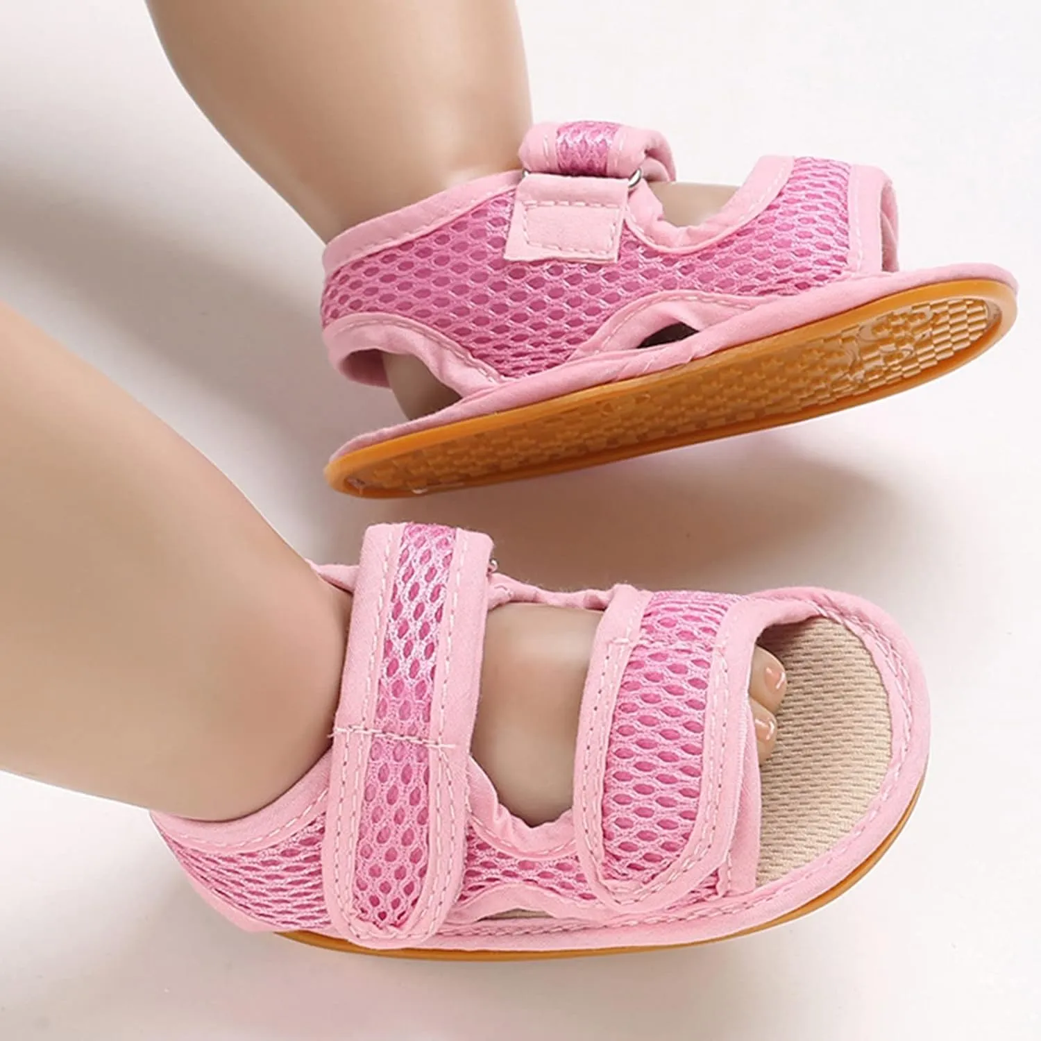 Infant Baby Boys Girls Beach Sandals Non Slip Soft Rubber Sole Toddler Outdoor Open-Toe First Walker Shoes