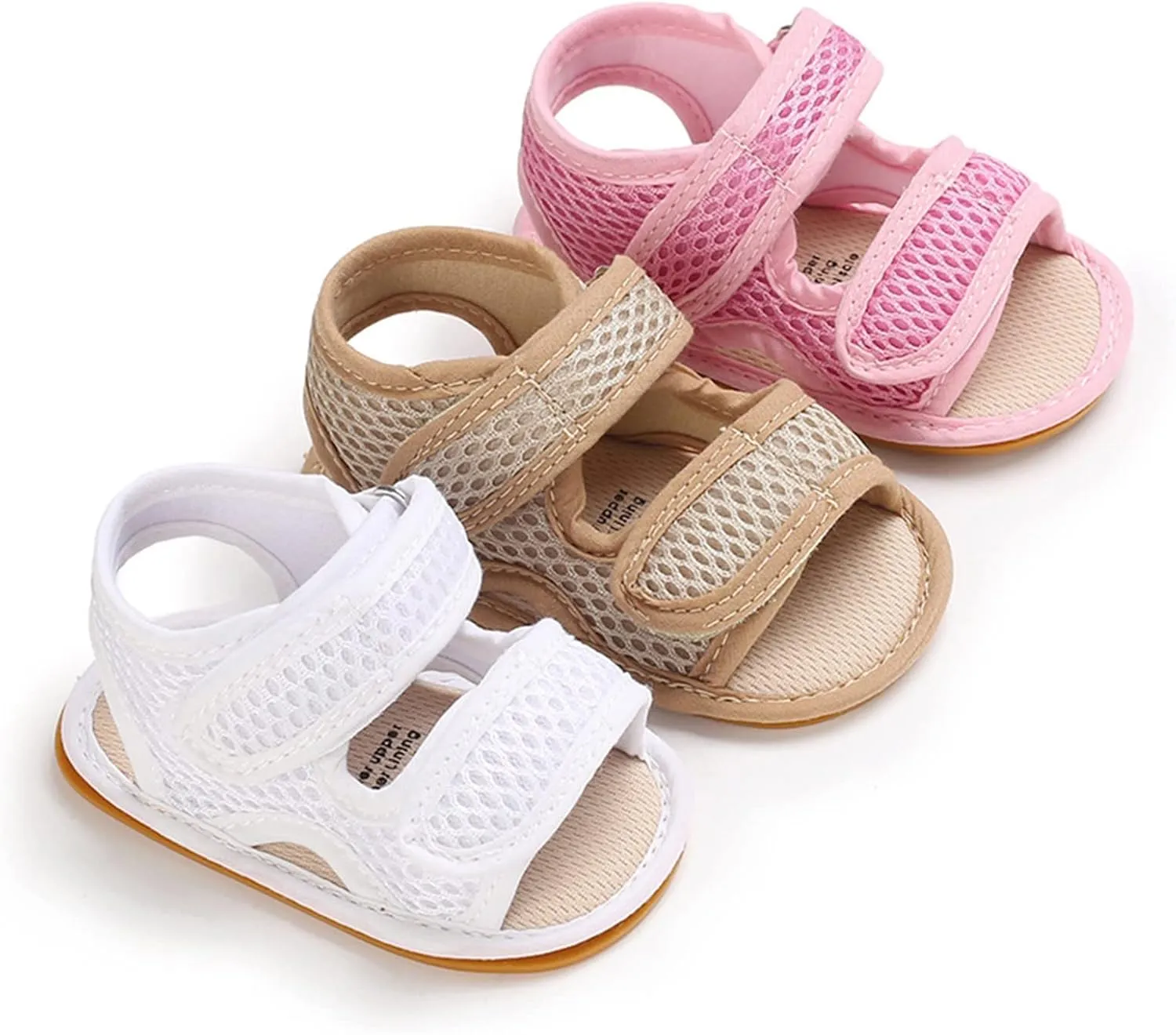 Infant Baby Boys Girls Beach Sandals Non Slip Soft Rubber Sole Toddler Outdoor Open-Toe First Walker Shoes
