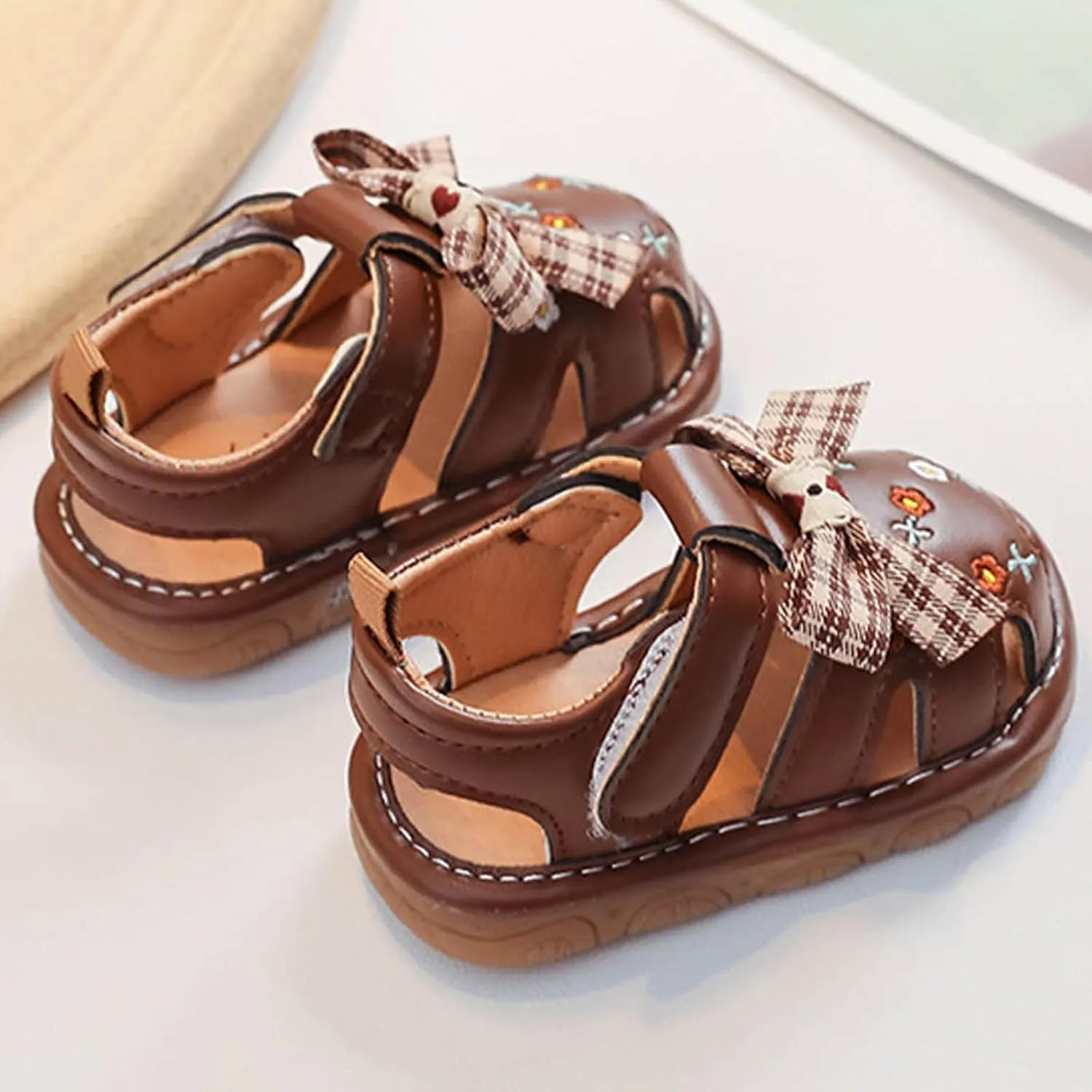 Infant Baby Boys Girls Sandals Summer Bowknot Wedding Dress Flats Non-Slip Crib Princess Shoes Newborn First Walkers Shoes