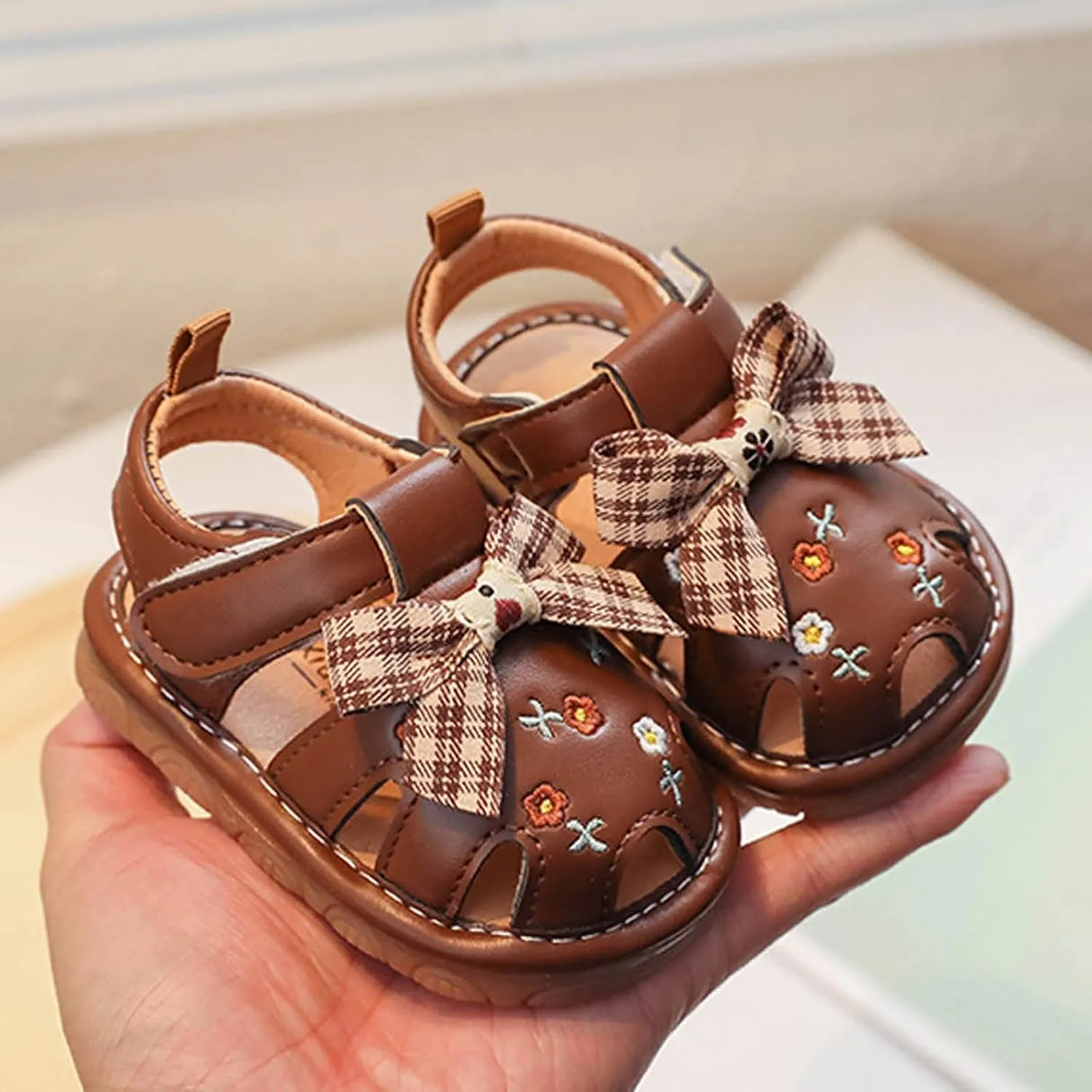Infant Baby Boys Girls Sandals Summer Bowknot Wedding Dress Flats Non-Slip Crib Princess Shoes Newborn First Walkers Shoes