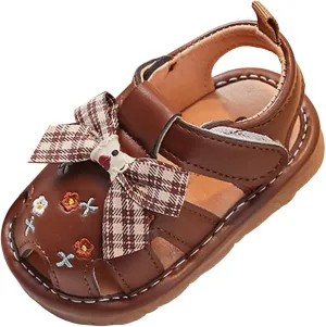 Infant Baby Boys Girls Sandals Summer Bowknot Wedding Dress Flats Non-Slip Crib Princess Shoes Newborn First Walkers Shoes