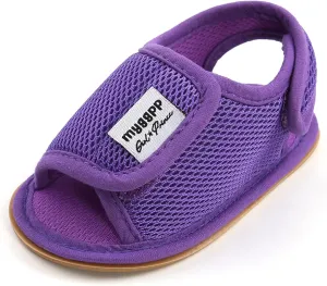 Infant Baby Boys Girls Summer Open Toe Sandals Non Slip Soft Sole Toddler First Walke Crib Shoes Mesh Flat Shoes