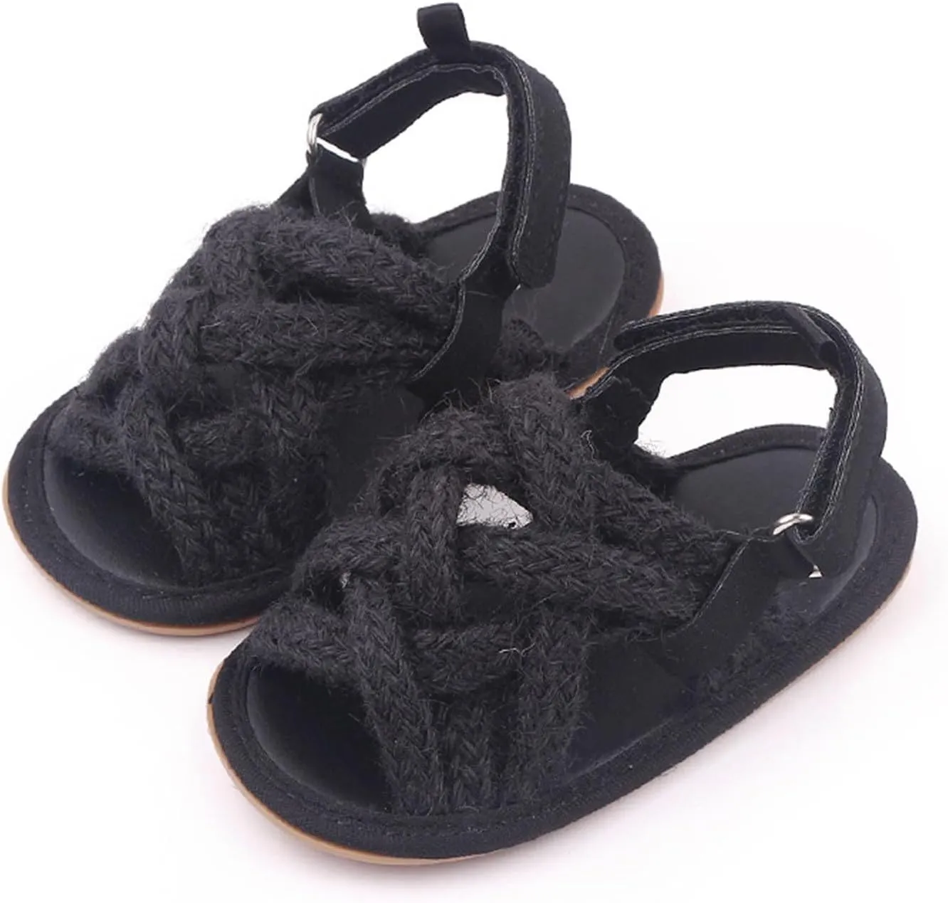 Infant Baby Girl Boy Sandals Braided Open Toe Flat Sandal Summer Anti Slip Walk Shoes Cute Slip On Casual Shoes