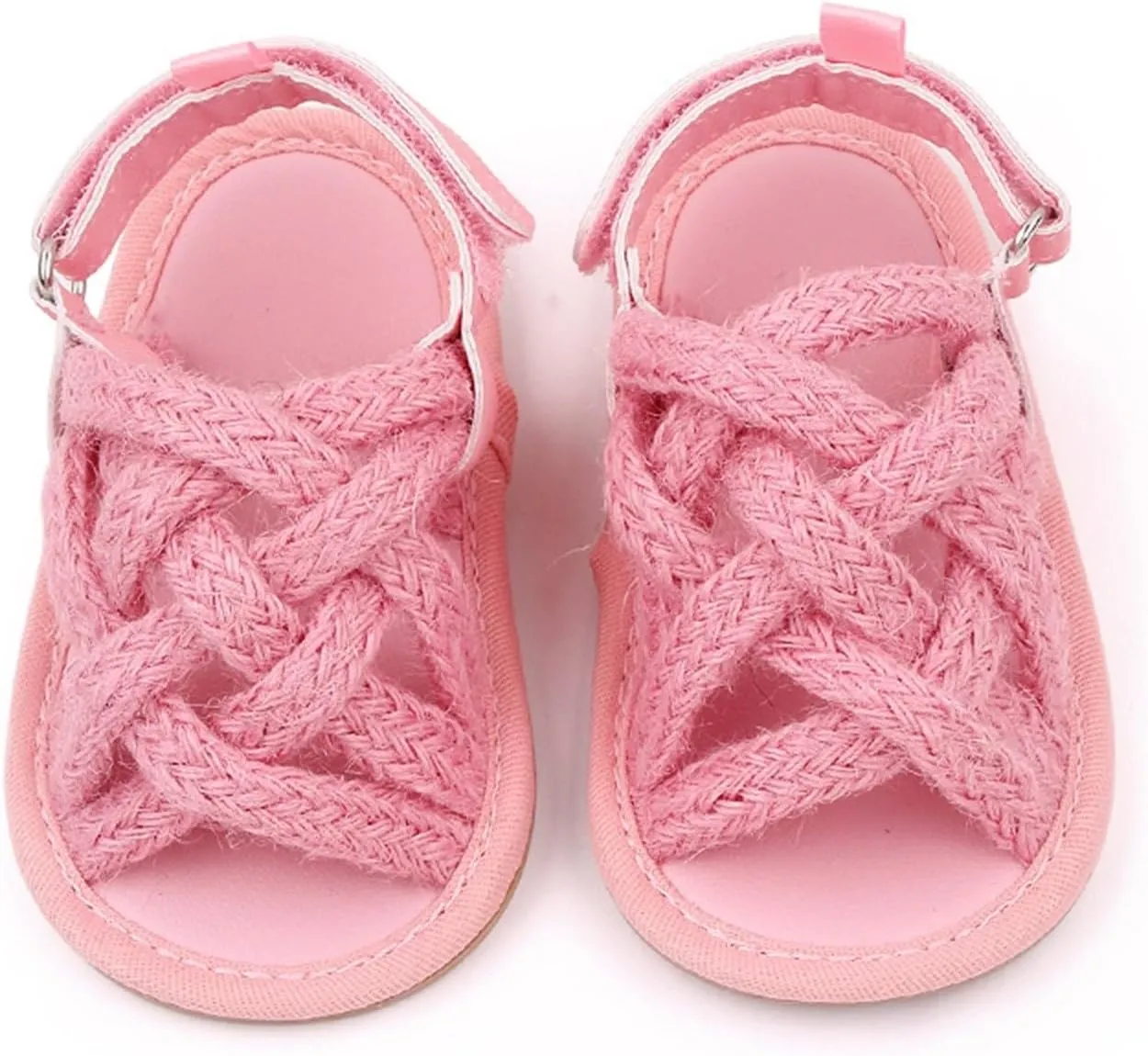 Infant Baby Girl Boy Sandals Braided Open Toe Flat Sandal Summer Anti Slip Walk Shoes Cute Slip On Casual Shoes