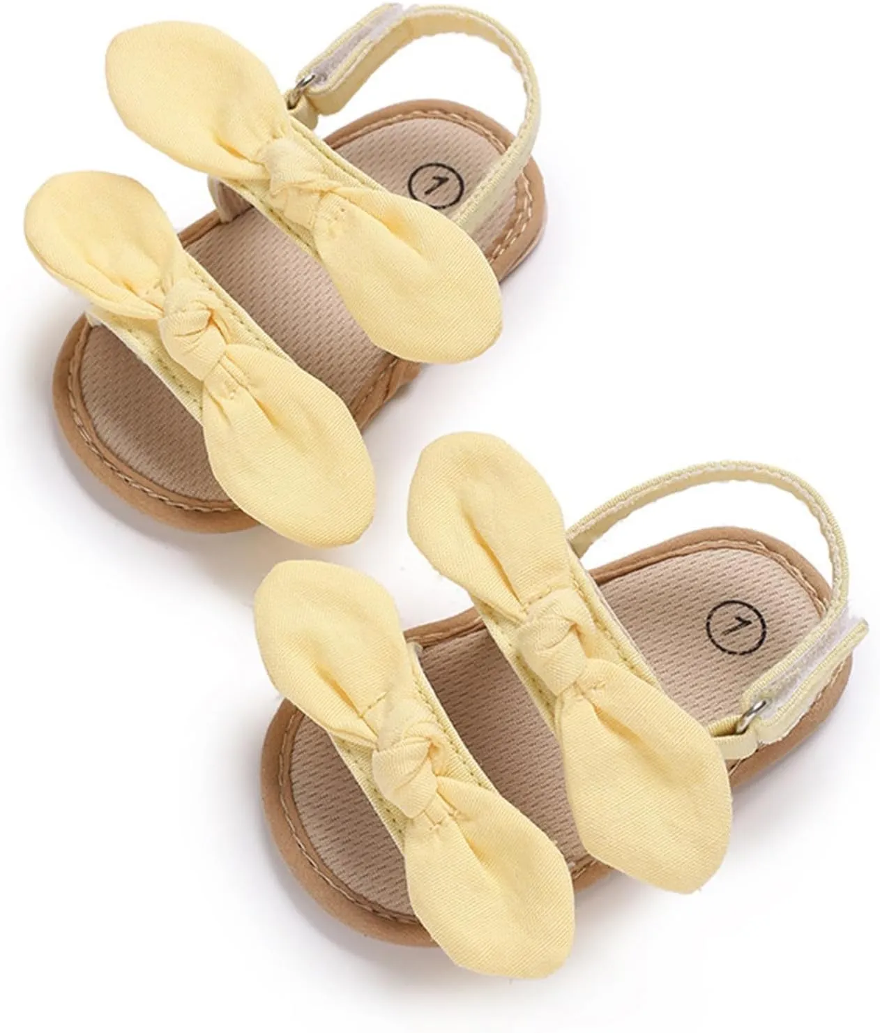 Infant Baby Girls Boys Sandals Non-Slip Soft Sole Bowknot Crib Sandals Infant Summer Outdoor Flat Toddler First Walkers Shoes