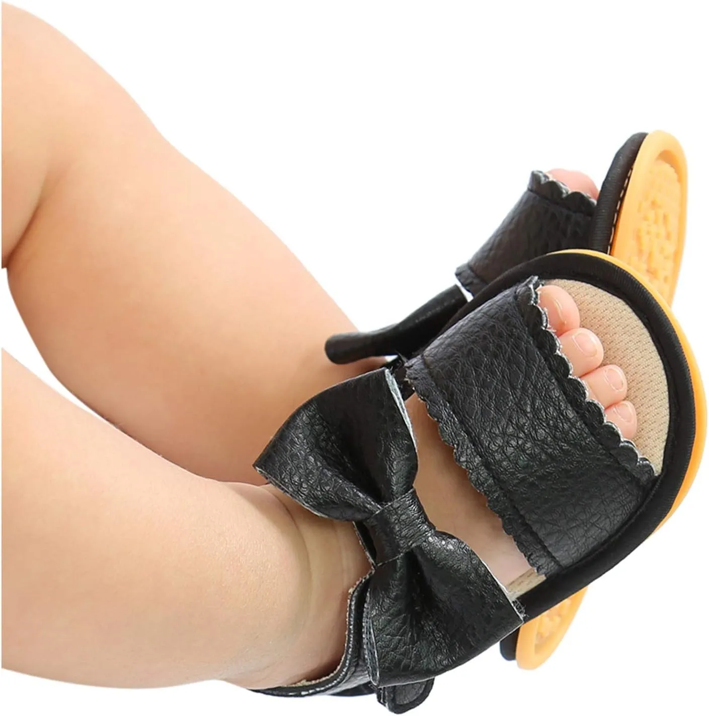 Infant Baby Girls Boys Sandals Summer Bowknot Crib Shoes Toddler Pu Leather Flower Dress Flat First Toddler Indoor Shoe