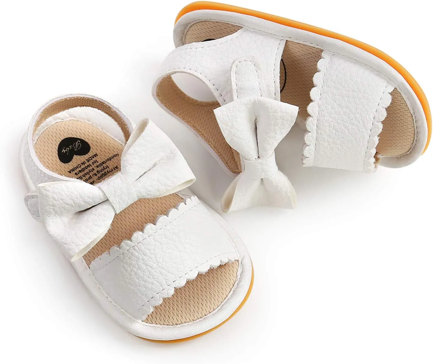 Infant Baby Girls Boys Sandals Summer Bowknot Crib Shoes Toddler Pu Leather Flower Dress Flat First Toddler Indoor Shoe
