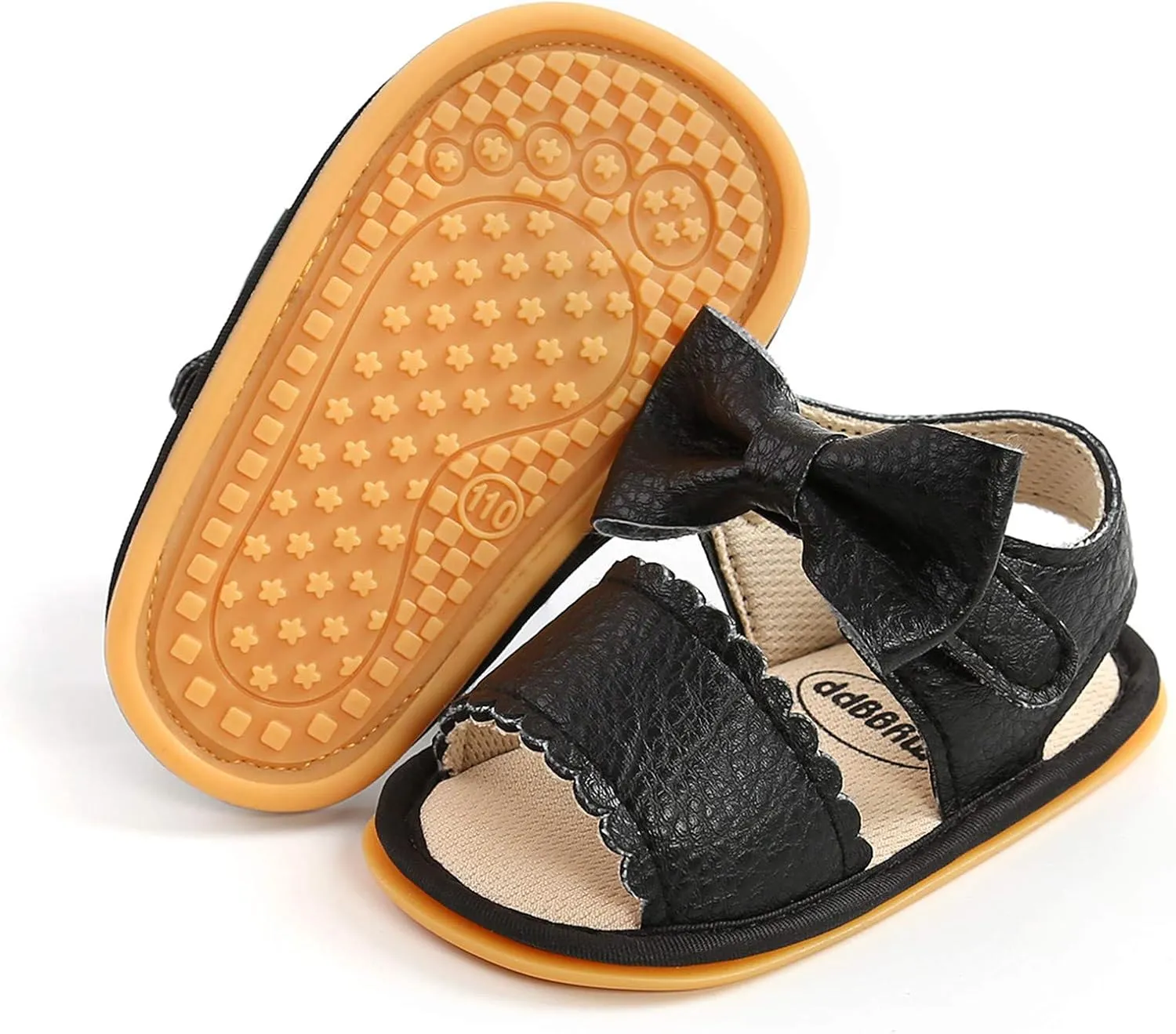 Infant Baby Girls Boys Sandals Summer Bowknot Crib Shoes Toddler Pu Leather Flower Dress Flat First Toddler Indoor Shoe