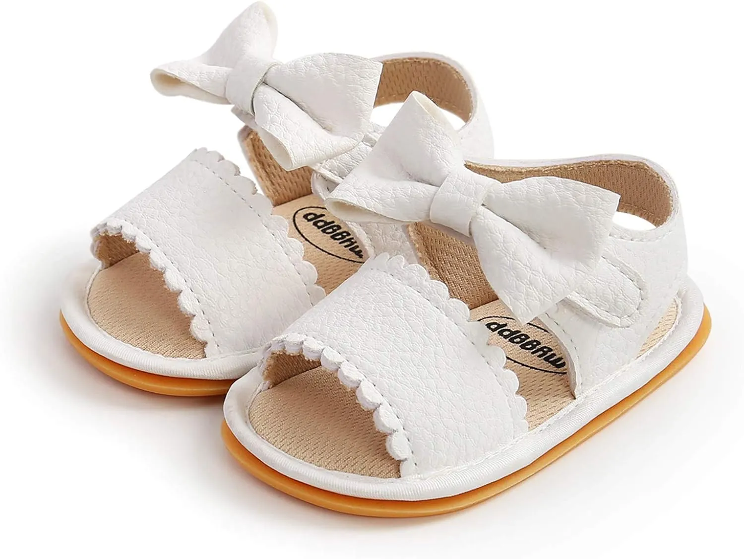 Infant Baby Girls Boys Sandals Summer Bowknot Crib Shoes Toddler Pu Leather Flower Dress Flat First Toddler Indoor Shoe