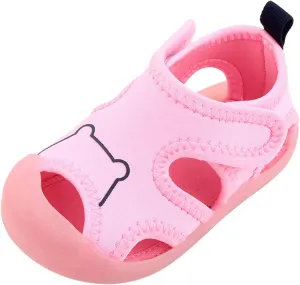 Infant Baby Girls Boys Toddler Summer Shoes Sandals Premium Soft Anti-Slip Rubber Sole Sneaker (Pink, 6.5 M Toddler)