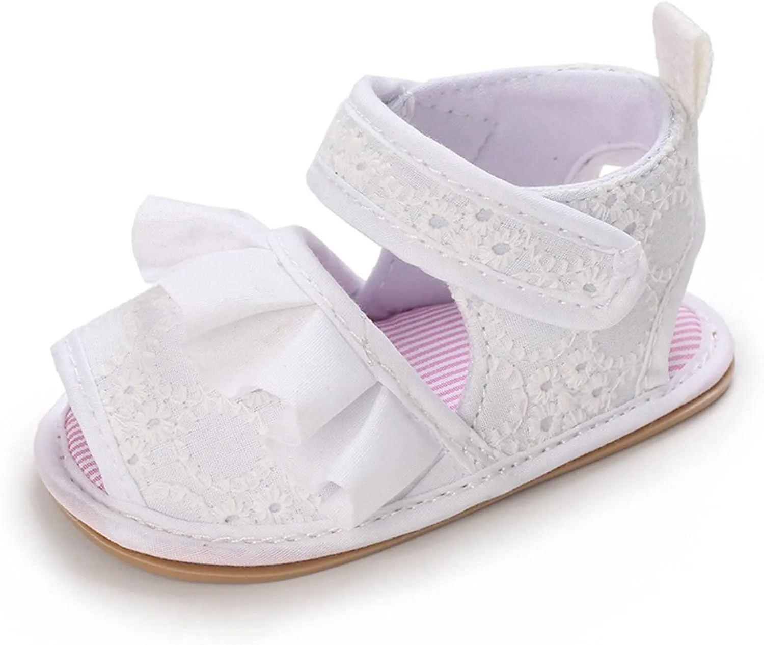 Infant Baby Girls Summer Ruffle Sandals Toddler First Walking Soft Sole Anti-Slip Open Toe Breathable Outdoor Shoes