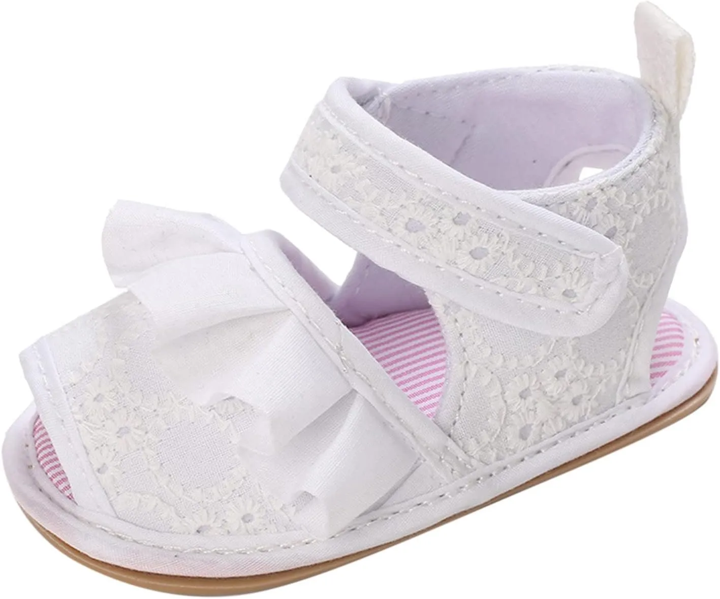 Infant Baby Girls Summer Ruffle Sandals Toddler First Walking Soft Sole Anti-Slip Open Toe Breathable Outdoor Shoes