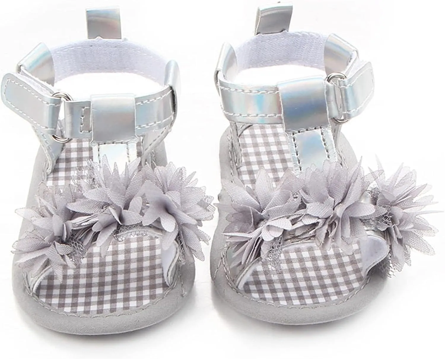 Infant Baby Girls Summer Sandals with Flower Soft Sole Wedding Dress Flats Newborn First Walkers crib Dress Shoes