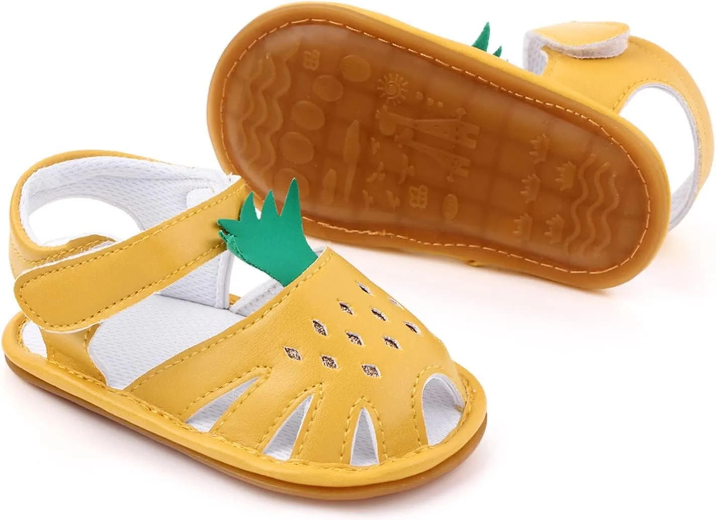 Infant Boys Girls Single Shoes First Walkers Shoes Summer Toddler Pineapple Hollow Out Flat Sandals Natives for Toddlers