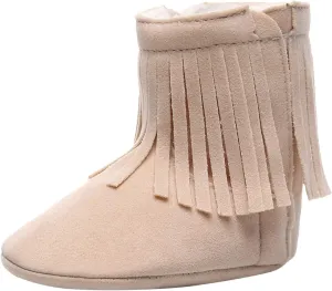 Infant Boys Size 2 Shoes Baby Tassels Shoes Girls First Infant Snow Cotton Warm Boots Soft Plush Walkers Baby Shoes Baby Snow Boots Girls