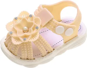Infant Girls Bowknot Closed Toe Soft Sole Sandals Toddler Non Slip Casual Outdoor Shoes 2025 Summer Fashion Footwear