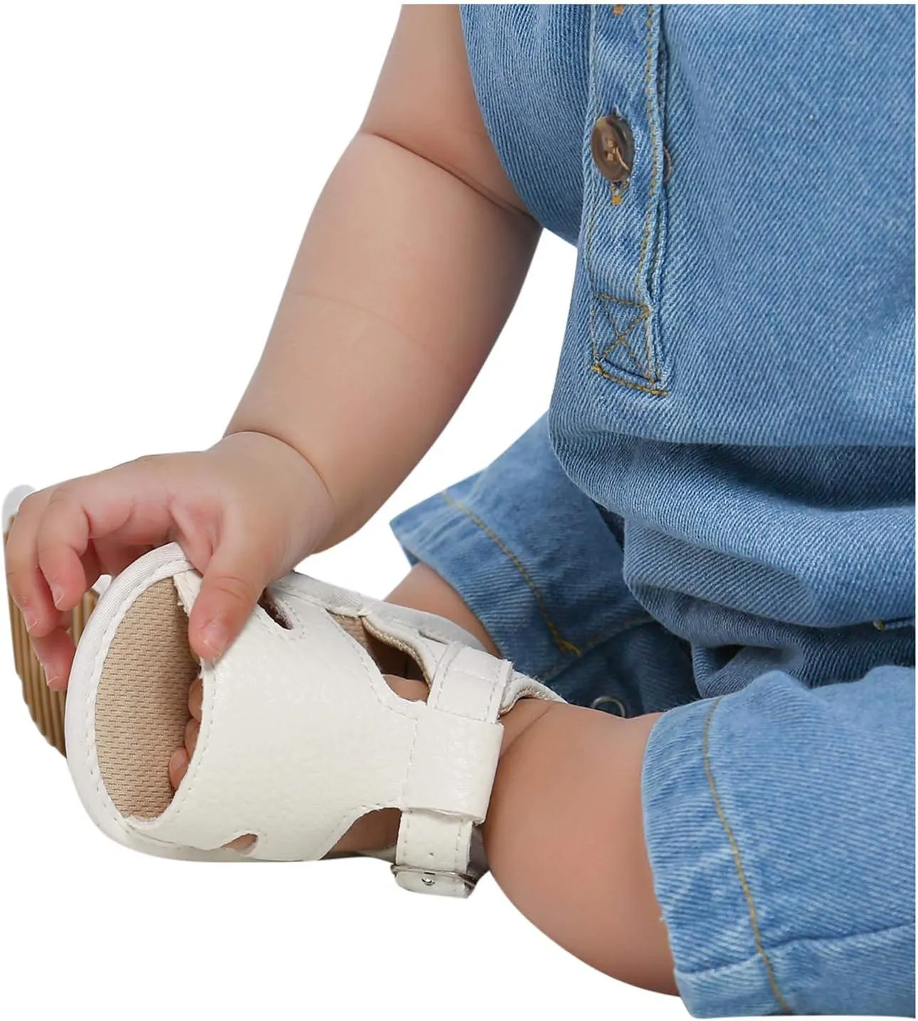 Infant Girls Cotton Rubber Sole Sandals Baby Soft Sole Non-Slip Boys Flat Walking Shoes Baby Shoes