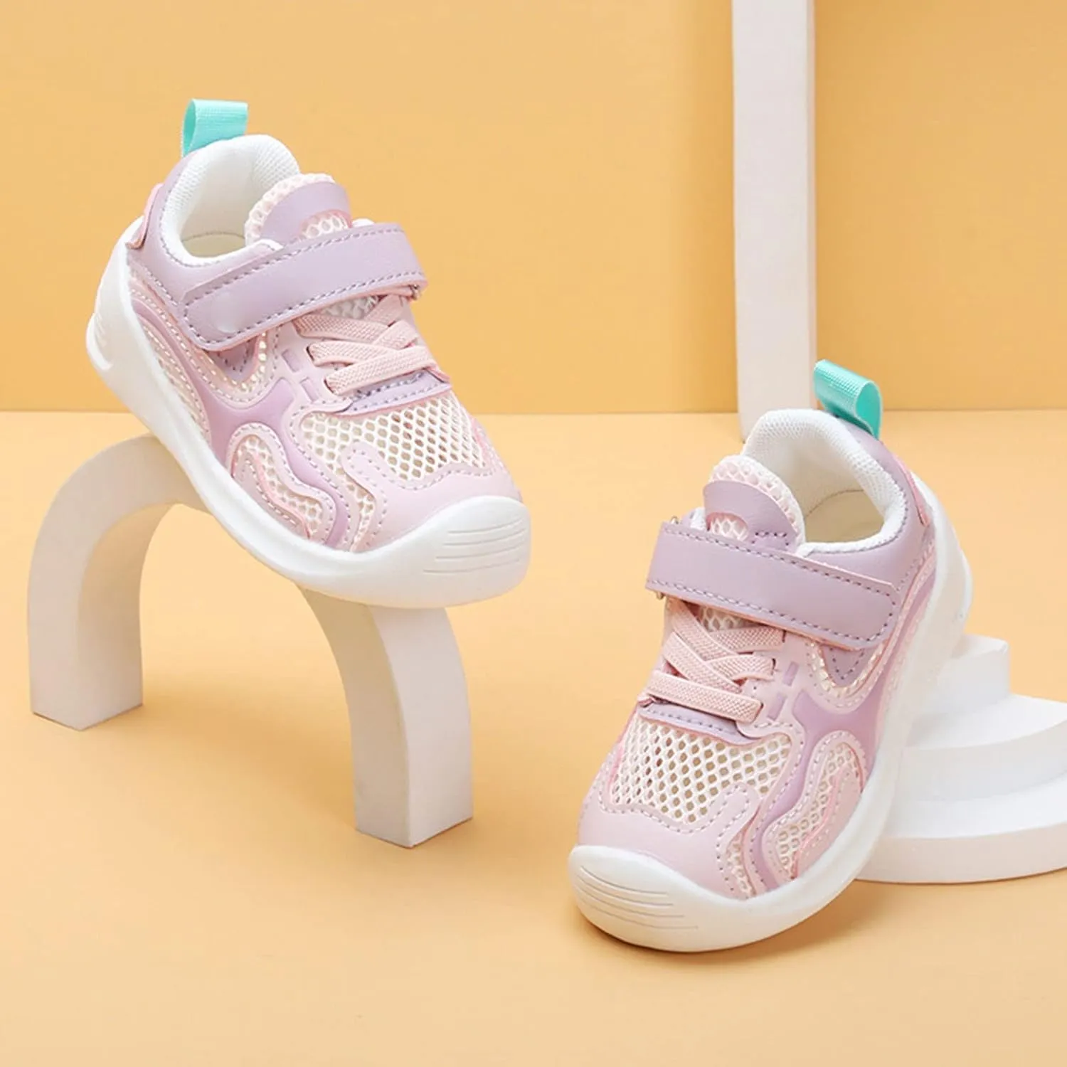 Infant Girls' Sneakers Girls' Soft Sole Casual Shoes Spring Summer New Baby Hollowed Out Mesh Chief Formal Shoes