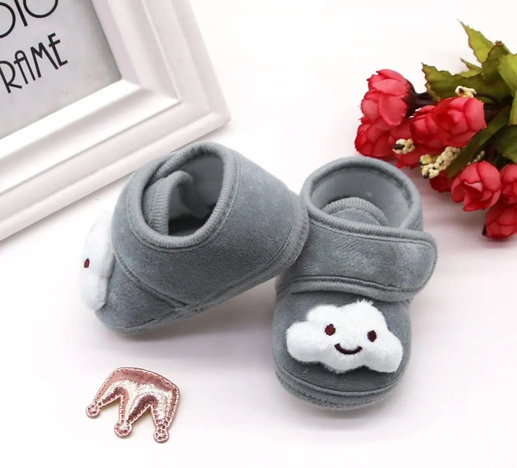 Infant High Top Winter Plush Girls Cloud Infant Stars Soft Warm Sole Shoes Baby Boots Toddler Support Shoes