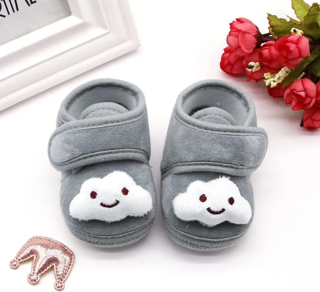 Infant High Top Winter Plush Girls Cloud Infant Stars Soft Warm Sole Shoes Baby Boots Toddler Support Shoes