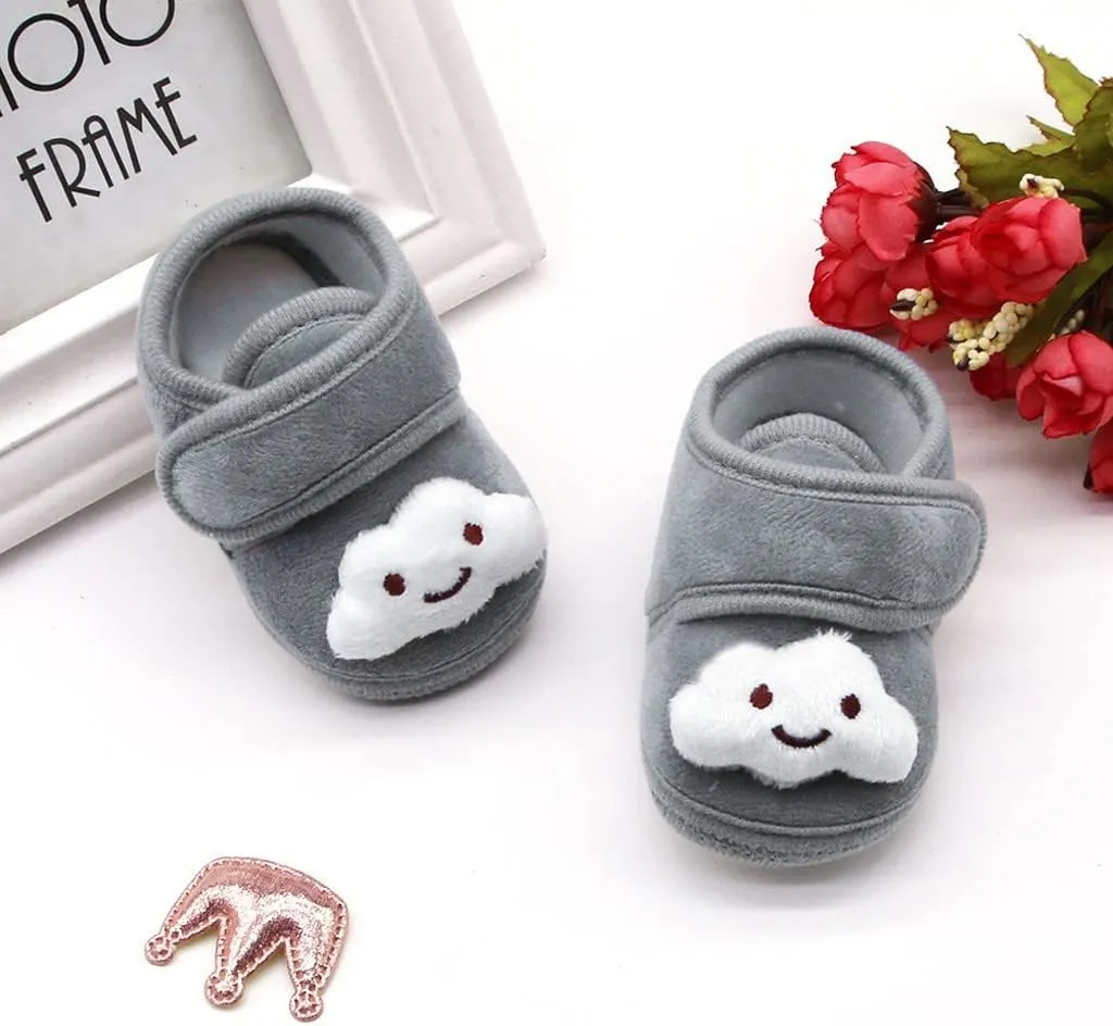 Infant High Top Winter Plush Girls Cloud Infant Stars Soft Warm Sole Shoes Baby Boots Toddler Support Shoes